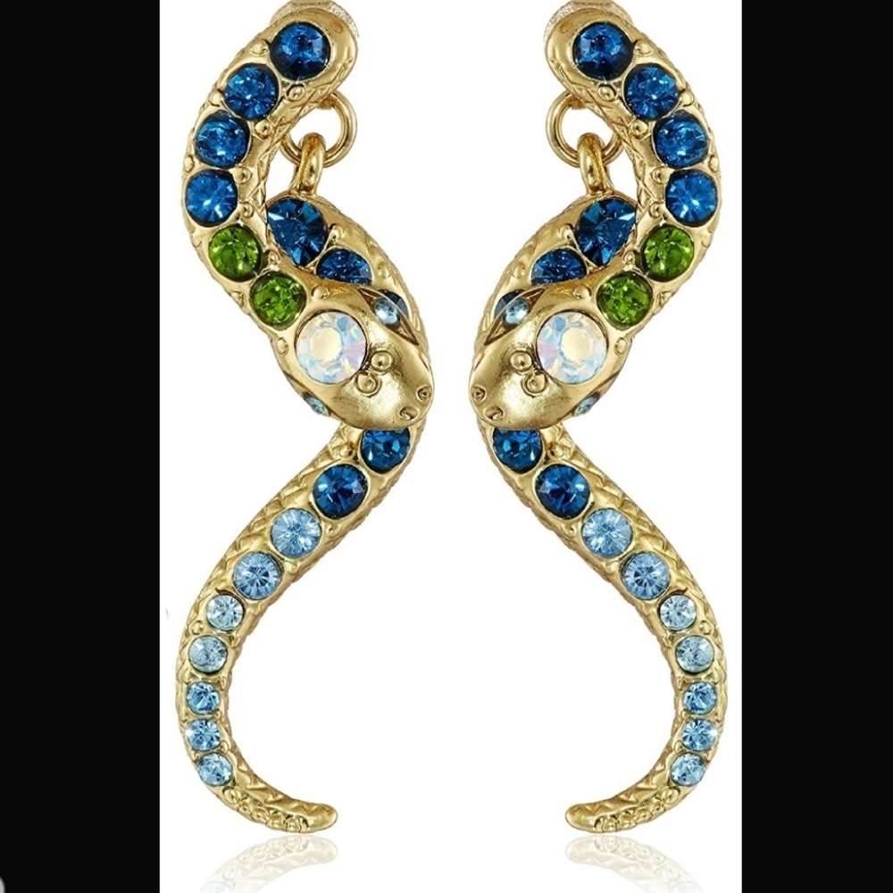 Betsey Johnson snake earrings - Picture 2 of 6